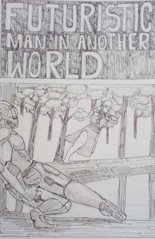 Futuristic Man In Another World