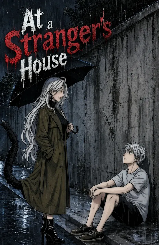 At a stranger's house