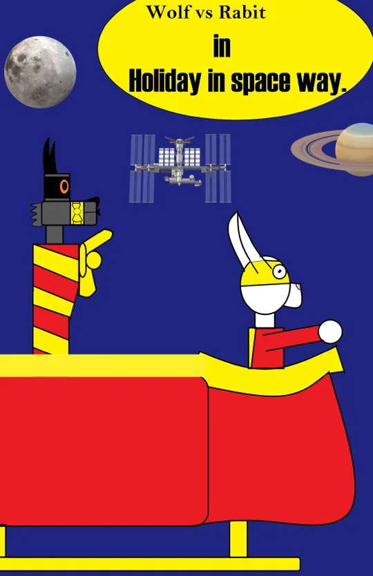 Wolf vs Rabbit - A space Holiday