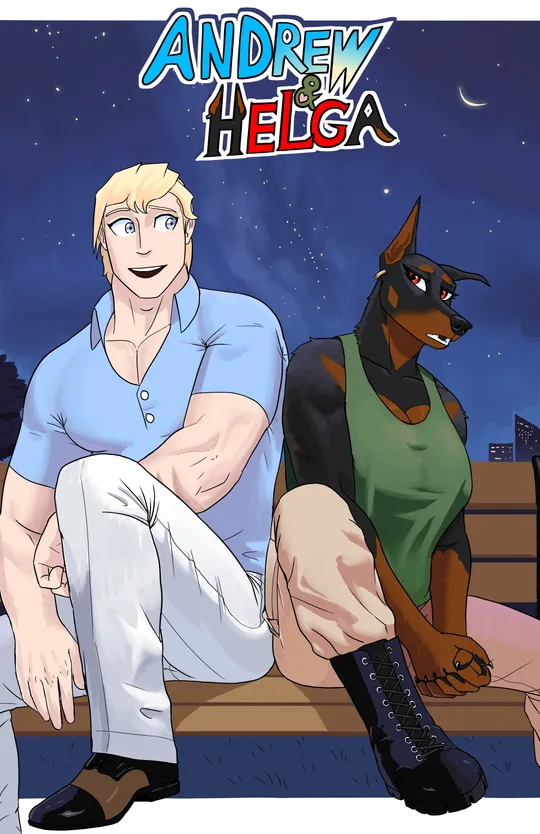 Andrew & Helga (A furry x human comic)