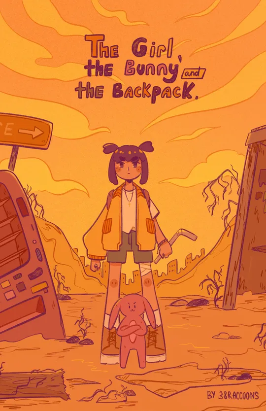 The girl, the bunny and the backpack