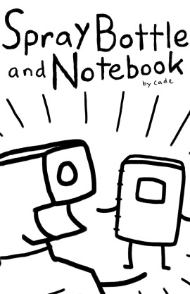 Spray Bottle and Notebook