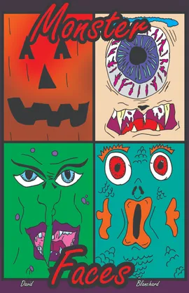 Monster Faces Coloring Book