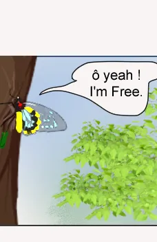 Short funny Comic Part 2: I'm a beautyful butterfly.